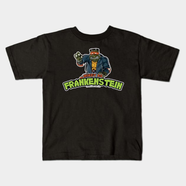 Mikey as Frankenstein Kids T-Shirt by pentoolarts